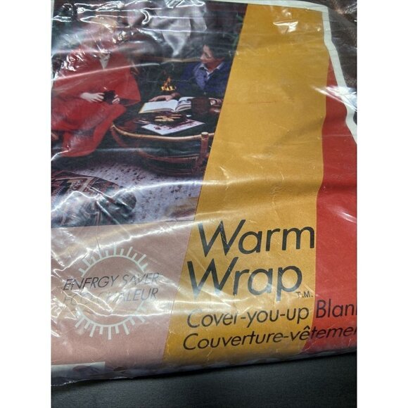 Vintage Esmond 70s Warm Wrap Acrylic Cover You Up Blanket The Original Snuggie - Picture 4 of 6